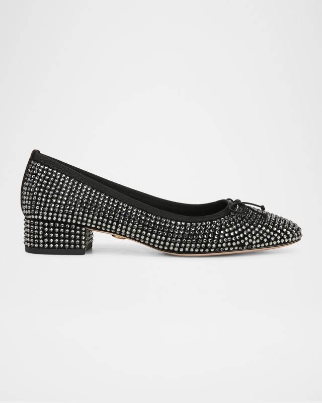 Cecile Crystal Bow Ballerina Flats